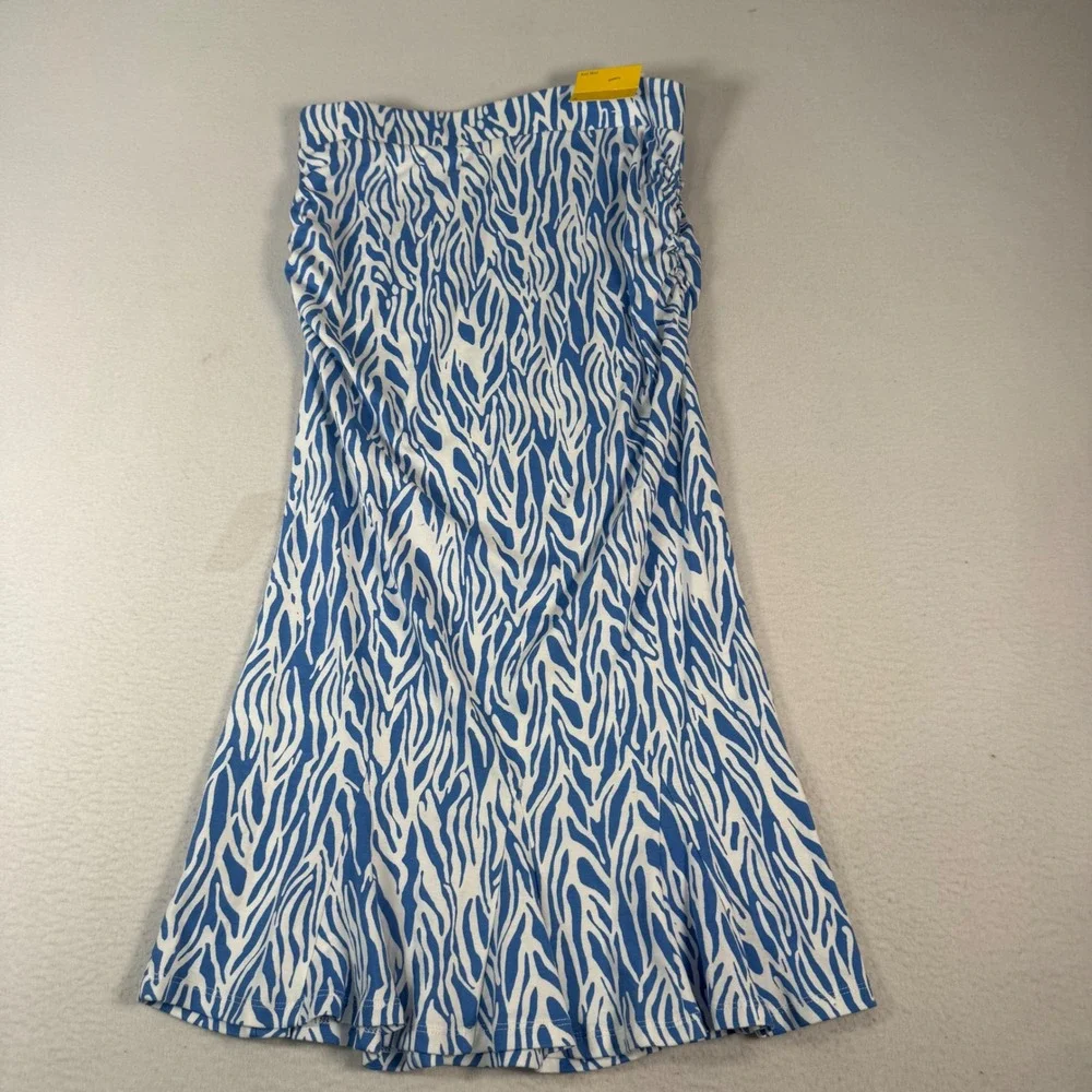 DVF Diane von Furstenberg‎ Target Skirt Top Set Women S Blue Zebra Knit Chic NEW